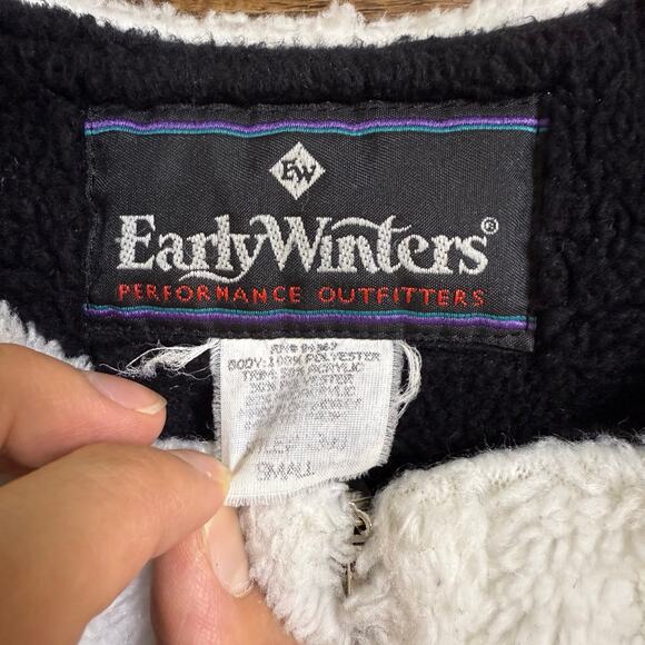 Vintage Early Winters Fleece Lined Winter Jacket white/black Small Women’s - Picture 3 of 9